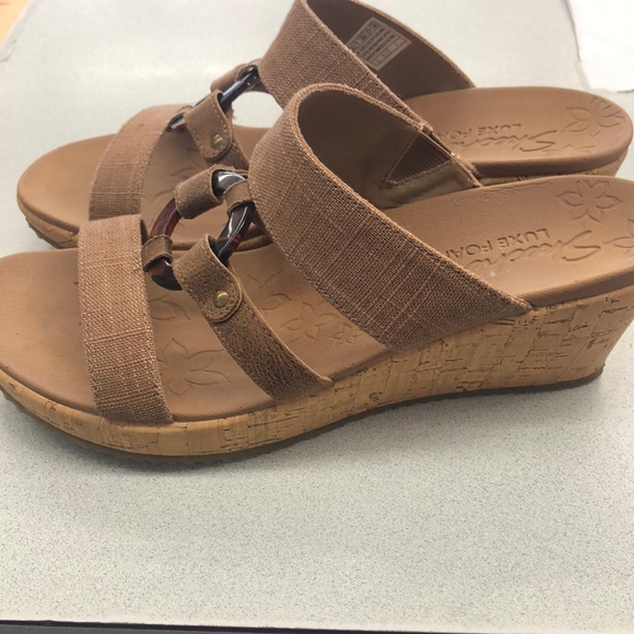 Skechers Shoes - Skechers Brown Wedge Sandals